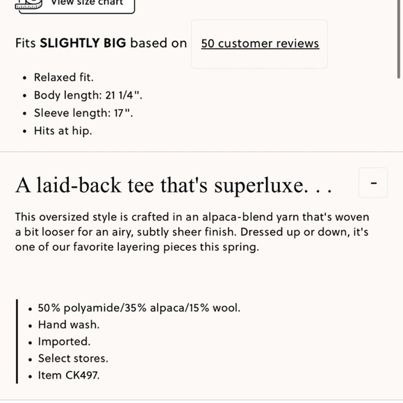 J.Crew Alpaca-blend oversized sweater T-shirt Ivory - Picture 2 of 4